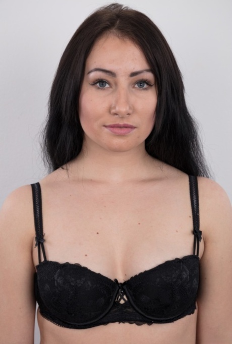 Dark haired girl Barbora stands totally naked for the very first time 46439792
