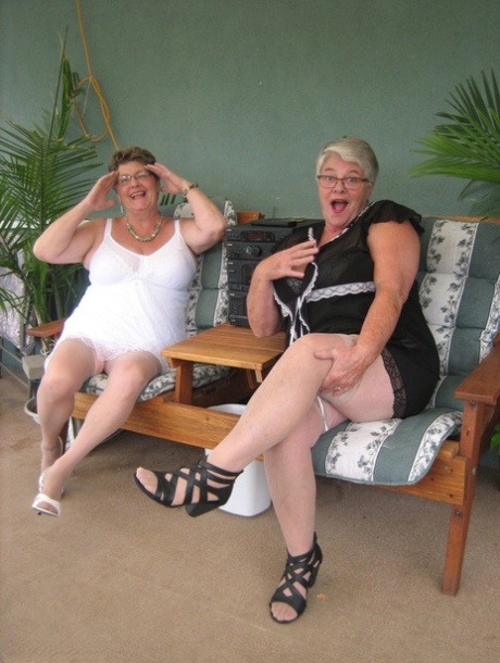 Fat old women Girdle Goddess & Grandma Libby hold their boobs after dildo play 10549996