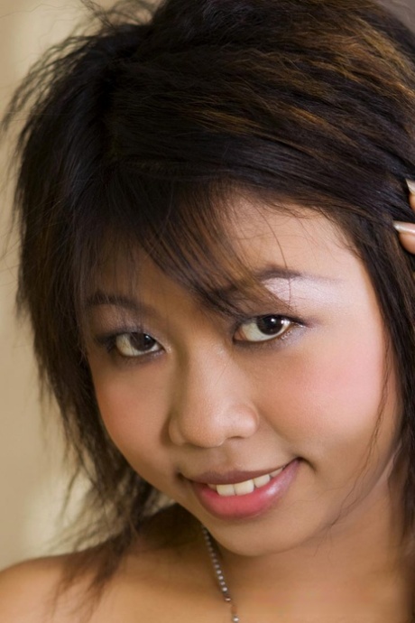 Cute Asian girl Jang takes a cumshot on her bald slit before modelling naked 87027182