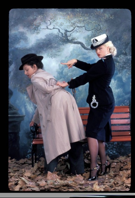 Indian girl flashes in a trench coat before lesbian play with a policewoman 80235783