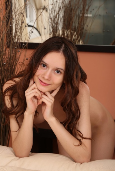 Sweet teen Eiby Shine casts off a short dress to model in the nude 70816854