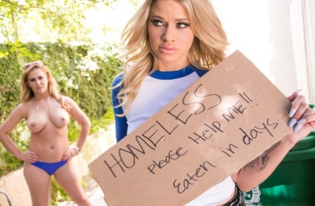 Blonde lesbians Cherie DeVille and Jessa Rhodes trib old and young pussies 14440634