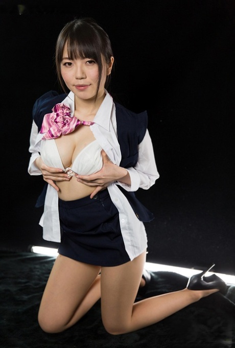 Cute Japanese schoolgirl masturbates after a forced mouth fuck 54014645
