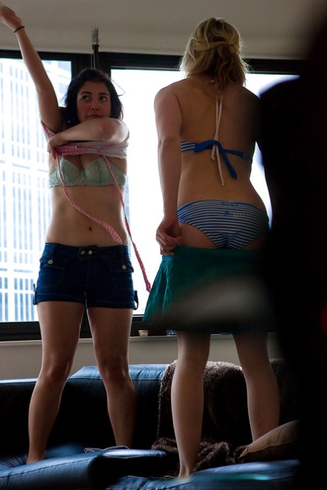 Spy cam catches two dykes getting dressed after girl on girl sex session 63741409