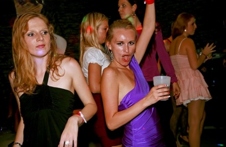 Drunk lewd party sluts enjoy a wild sex orgy at the night club party 38175055